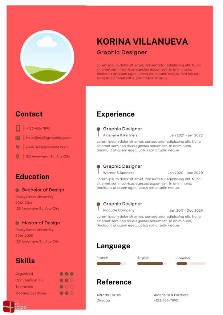 denmark cv template